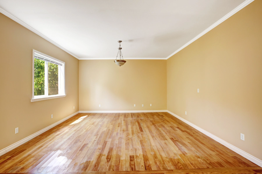 beige walled house with a hardwood floor